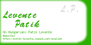 levente patik business card